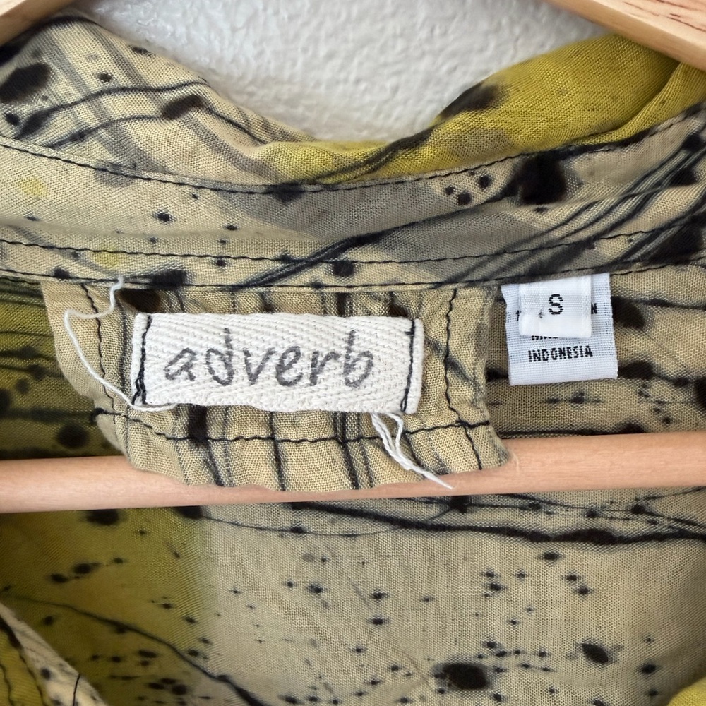 Adverb Wearable Art Abstract Pattern Button Down … - image 3